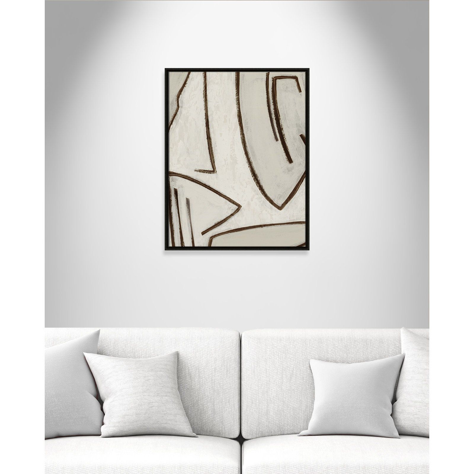 Line Work II, 23.5" W x 29.5" H, Espresso