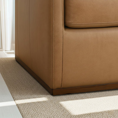 Tan Leather Swivel Chair