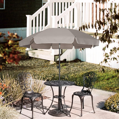 Patio Umbrella Market Table Umbrella 6.5 Ft Tilt Steel Pole UPF50+ Protection, Umbrellas And Their Parts Great For Outdoor Garden Backyard, Beige