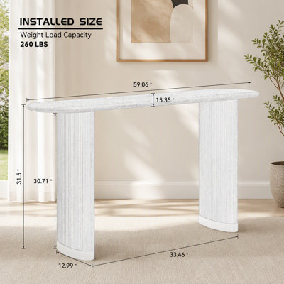 Table console étroite, table basse