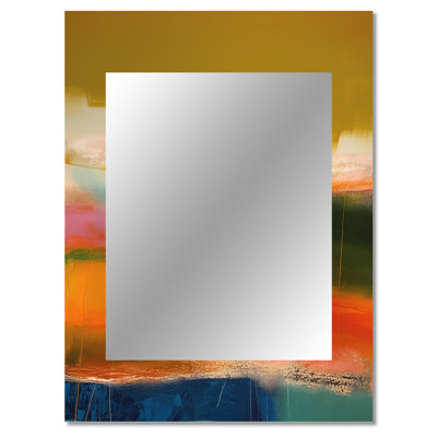 Colorfields Revisted - Abstract Painting Decorative Mirror, Modern Wall Mirror, Printed Metal Art