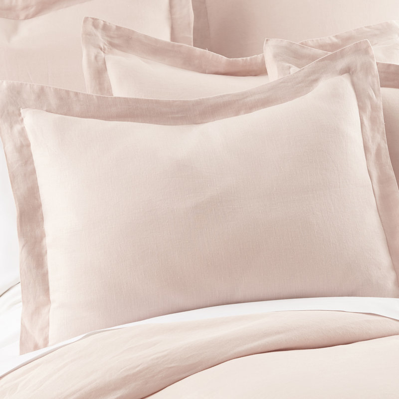 Housse de couette en lin délavé - rosé, Housse de couette pour très grand lit