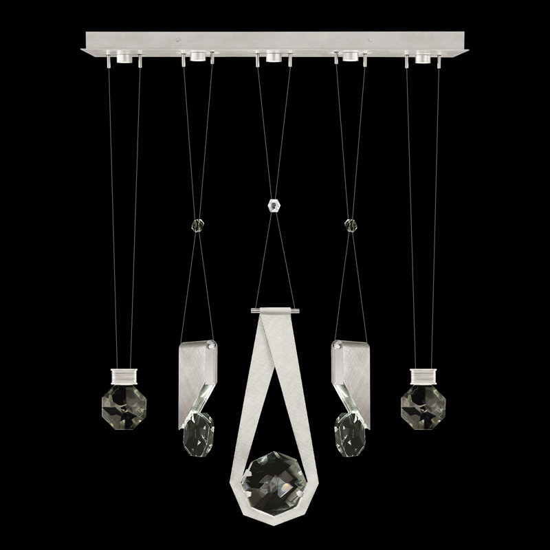 Aria 5 - Light LED Pendant, Brushed Silver
