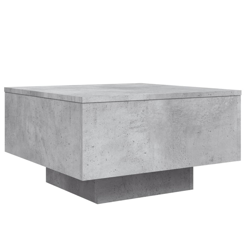 Jlea Pedestal Coffee Table, 31cm H x 55cm L x 55cm W, Concrete Grey