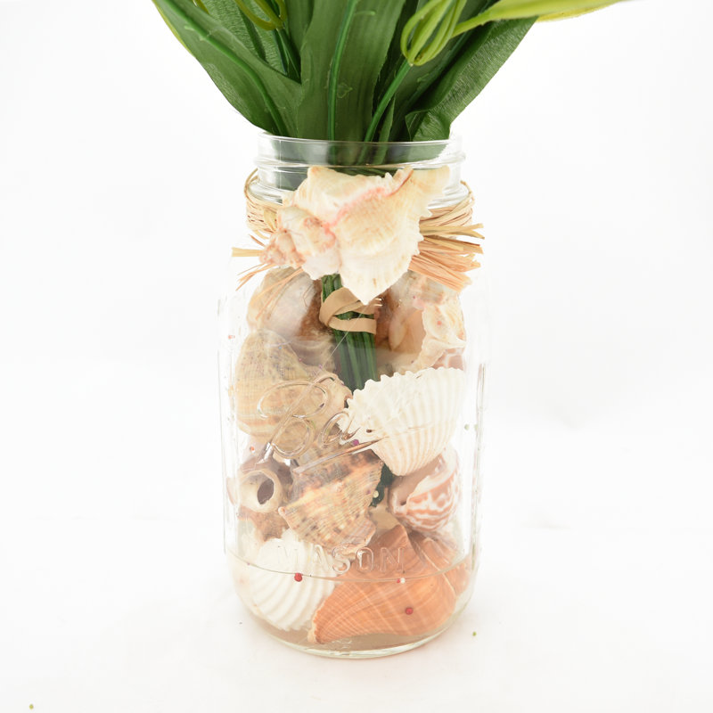 Arrangements floraux en pot Mason, vert