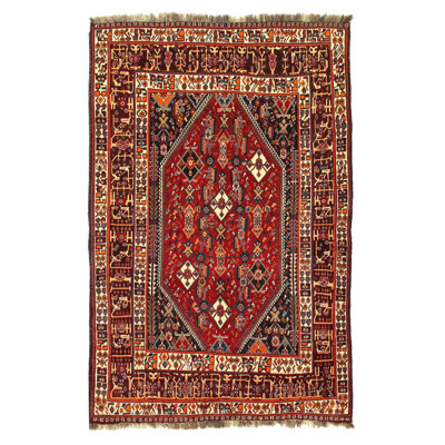 Oriental Area Rug in Rust
