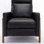 Fauteuil inclinable en cuir Richland - noir