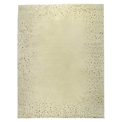 Sequins Geometric Area Rug in Beige