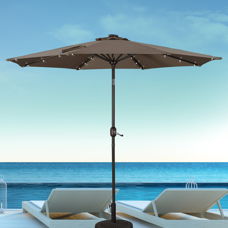  Parasol de marché 9 pi, Taupe, H 90,6 po x l 108 po x P 108 po
