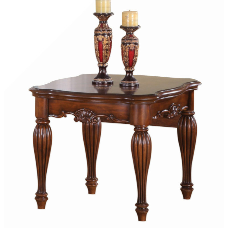 End Table With Turned Fluted Leg
