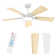 Ayan 46 Inch Ceiling Fan With Light With Remote Control, Dimmable Three Color Temperature