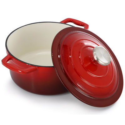 Casserole ronde en fonte émaillée MegaChef
