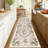 European Floral Hallway Runner Rug with Non-Slip Rubber Backing, Machine Washable Polypropylene Accent Rug-1655707711