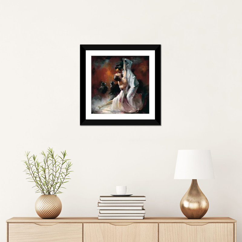 «Tango Argentino I» par willem haenraets - reproduction sur toile tendue sur châssis, H 16 po x l 16 po x P 1 po, Blanc