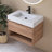 Chloe 30'' Wall Mount Bathroom Vanity Set Solid Surface Bathroom Vanity With Engineered Marble Top