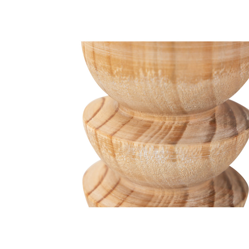 Wood Tabletop Candlestick, Brown