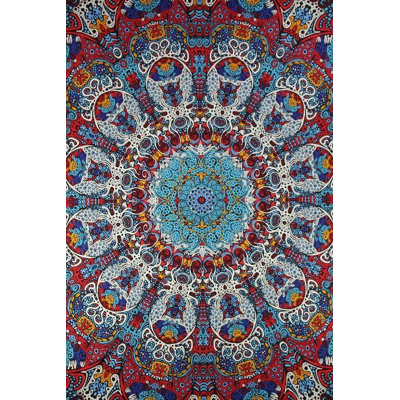 Tapisserie luminescent en coton psychédélique