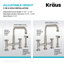 Ensemble de robinet de cuisine et de filtre à eau industriel KRAUS Urbix Bridge-50465767