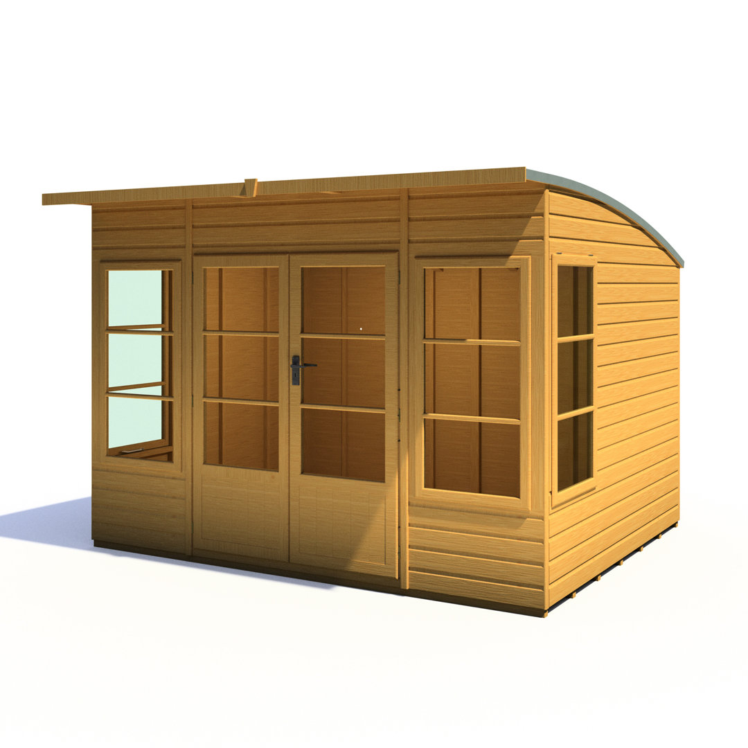 Shire - Orchid Summerhouse - Curved Roof - 10 x 8ft - Honey Brown - Image 4