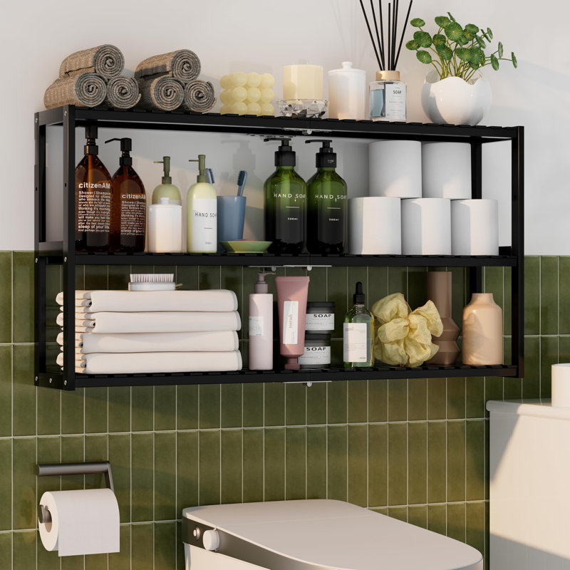 Support de rangement mural multifonctionnel en bambou