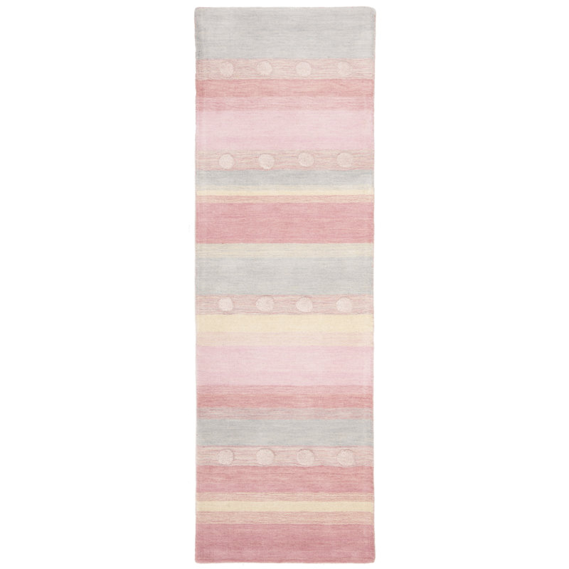 Gosselin children's hand-woven wool rug, Tapis de couloir 2 pi 6 po x 8 pi