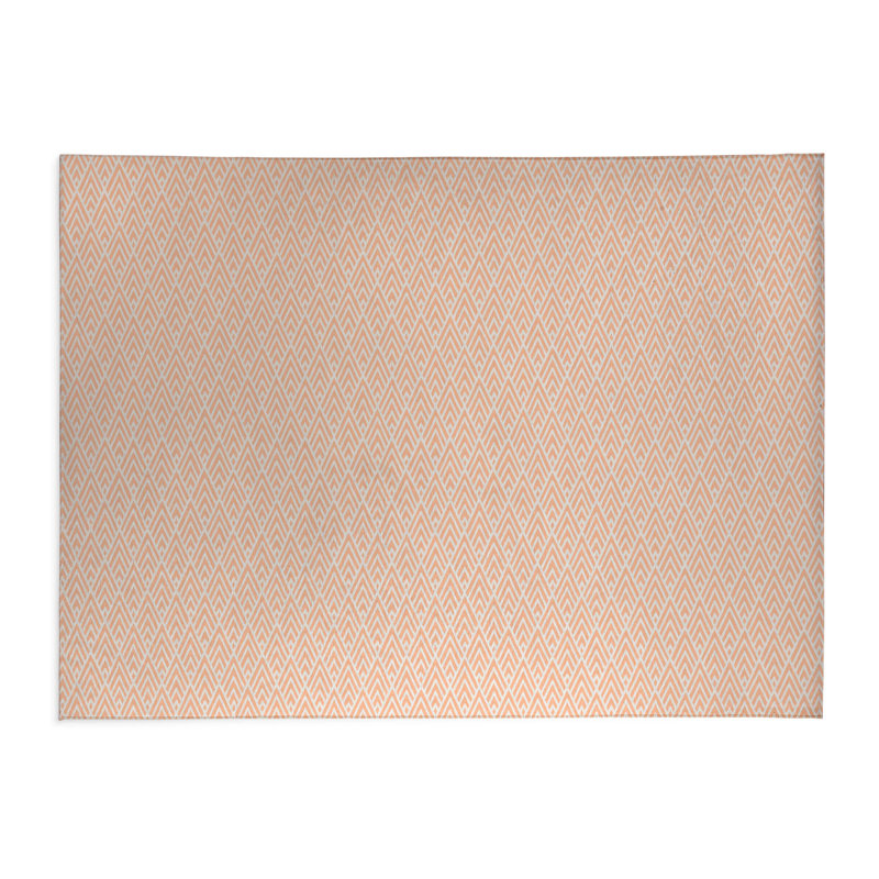 Tapis de jeu Chevron Spike, Pêche / orange, Rectangle 24 po x 36 po