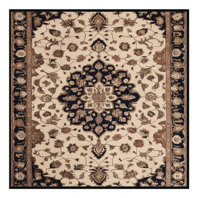 Machine Washable Persian Brown Area Rug