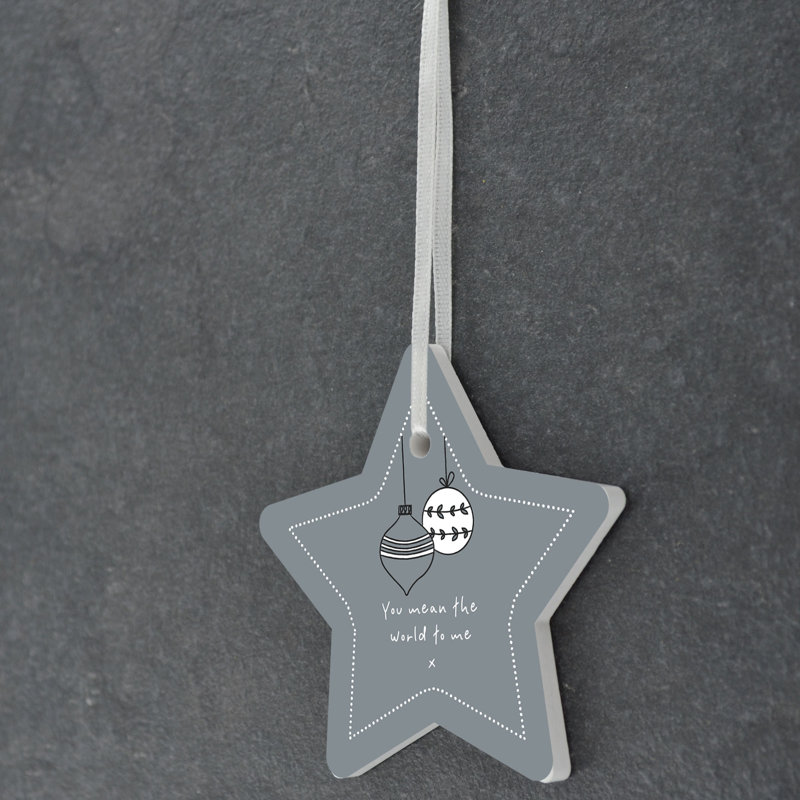 The Seasonal Aisle Baubles You Mean The World Star Shaped Ceramic Ornament
