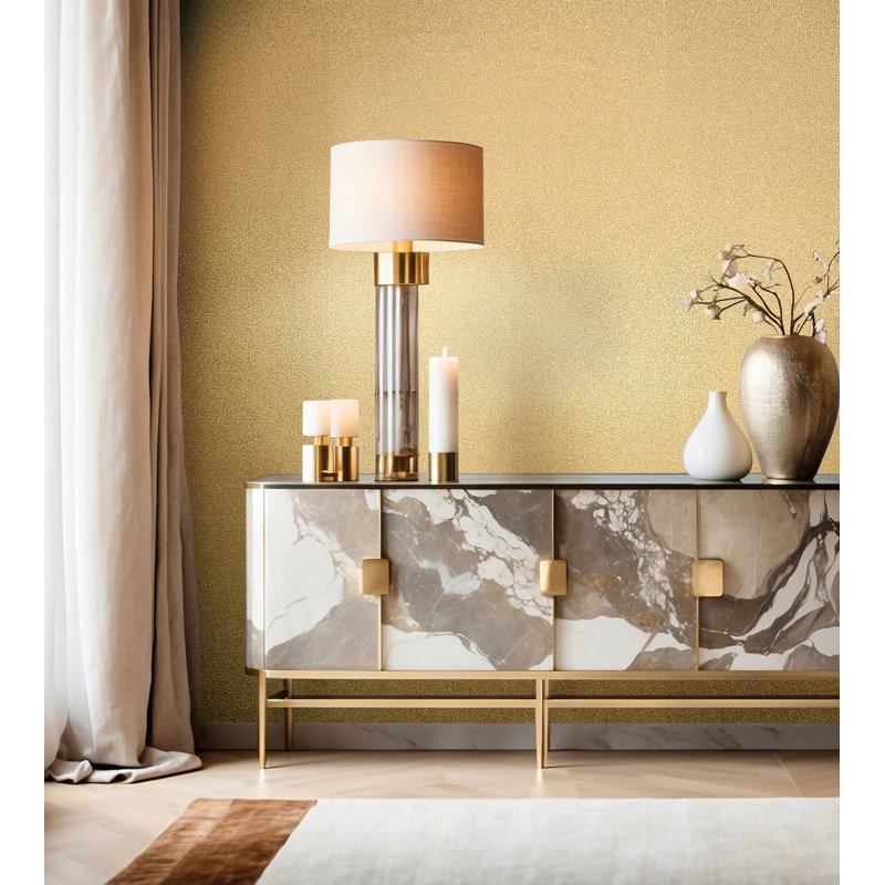 Galerie Fashion Icon Plain Texture Wallpaper, Gold