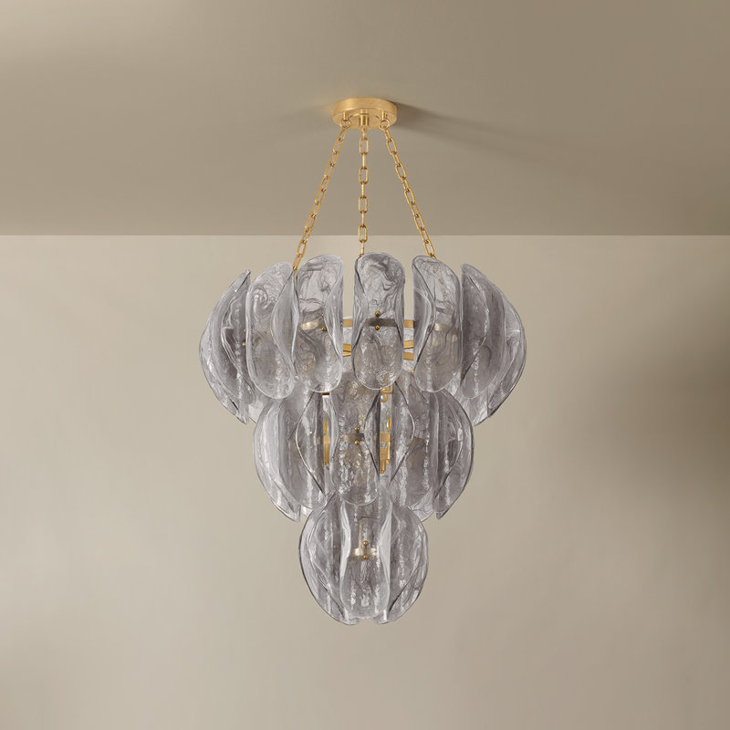 Lustre Anatase en feuille d'or rétro