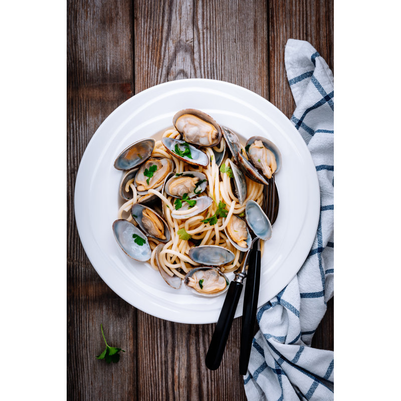 Seafood Pasta - Wrapped Canvas Print, 46cm H x 30cm W x 3.8cm D