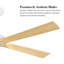  Ventilateur de plafond 60 pales à 5 pales en bois massif avec minuterie silencieuse à 6 vitesses avec télécommande, blanc et grain de bois-1337362356-1337362357