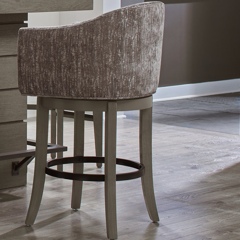 Artresha Swivel Upholstered Counter Stool