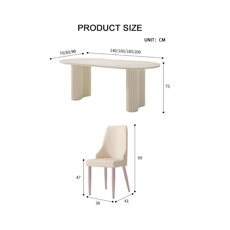 Oval Dining Table, 75cm H x 140cm W x 70cm D