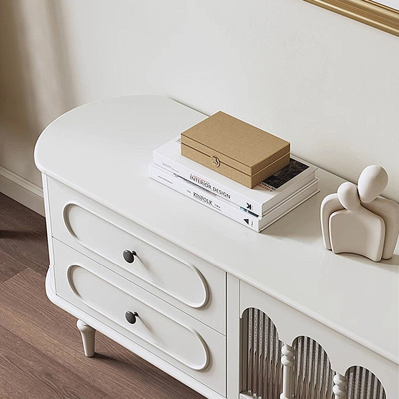 French Cream Style TV Stand Cabinet, 70.87"