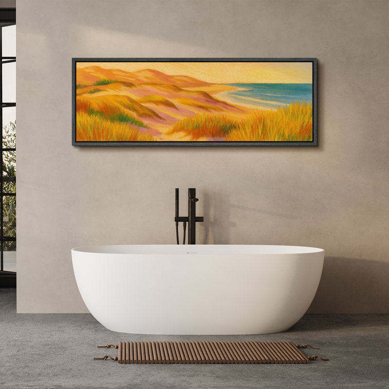 Grande impression sur toile encadrée, impression de paysage abstrait pour la décoration intérieure moderne, H 20 po x l 60 po