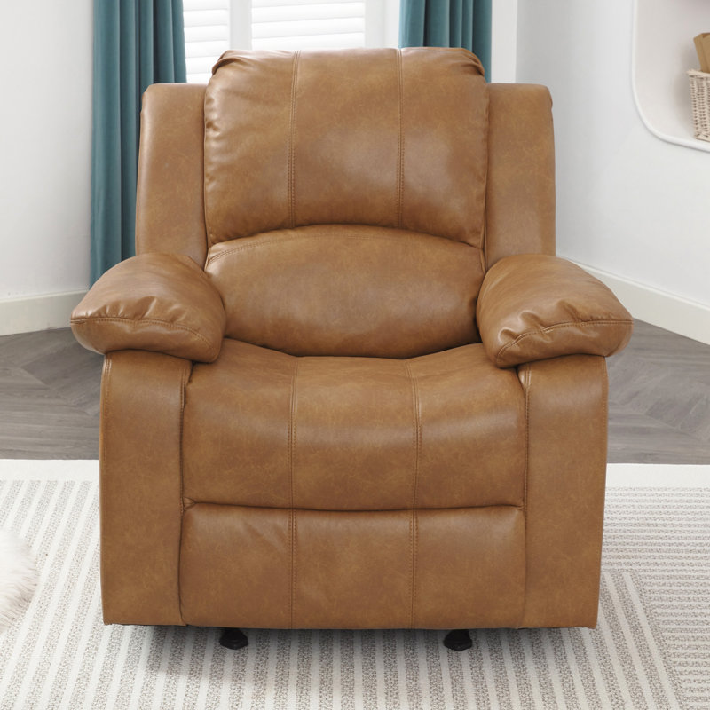 Fauteuil inclinable et oscillant en cuir