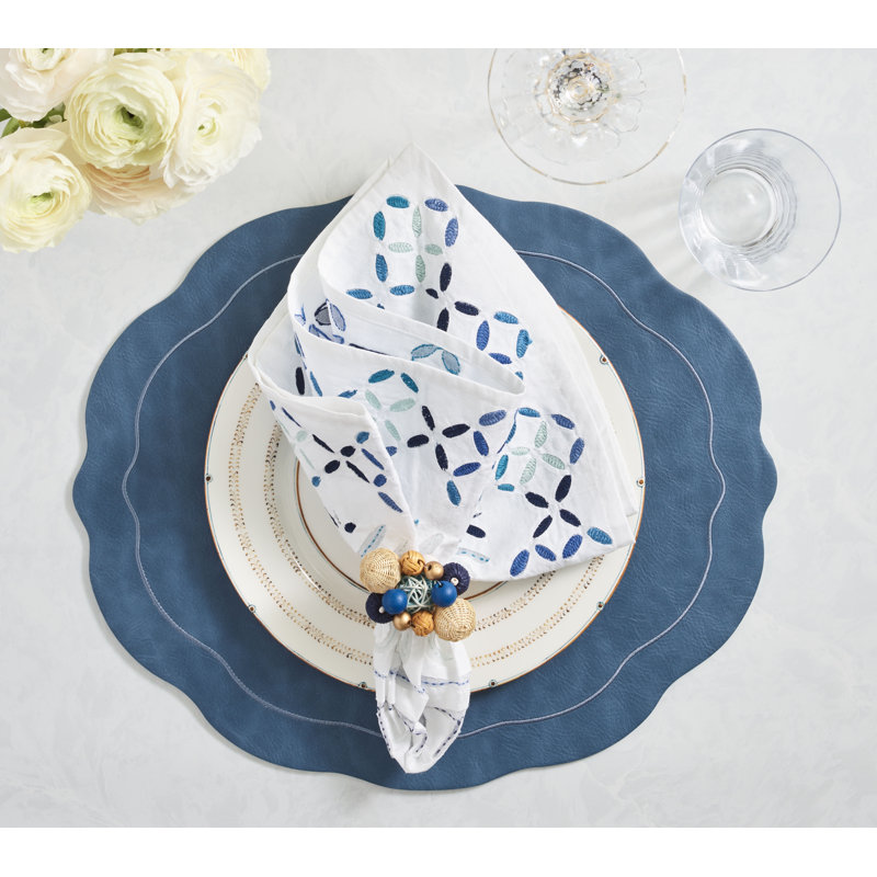 Malta Napkin, White/Brown