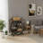 Industrial Bedside Table With 4-Tier Storage, Compact End & Side Table For Living Room Or Bedroom, Rustic Wood-Look Top With Matte Black Metal Frame-122621759