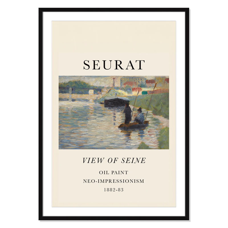 Collection «Old View» par Georges Seurat, Cadre photo noir simple, Oui, H 41,5 po x l 29,5 po x P 1,25 po