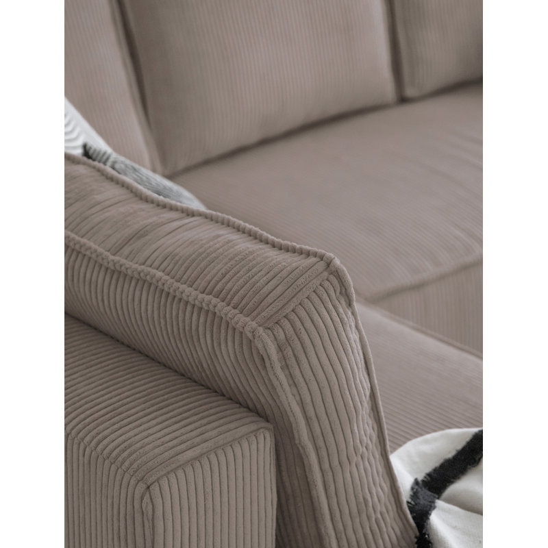 Sofa Bed, Taupe, Left Hand Facing