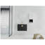 Lavabo de salle de bain mural avec cuve en céramique, armoire latérale, porte à fermeture en douceur et armoire combinée