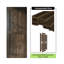 Porte en bois de pin massif non assemblé avec design H rustique noir H Design-71797998-71797985