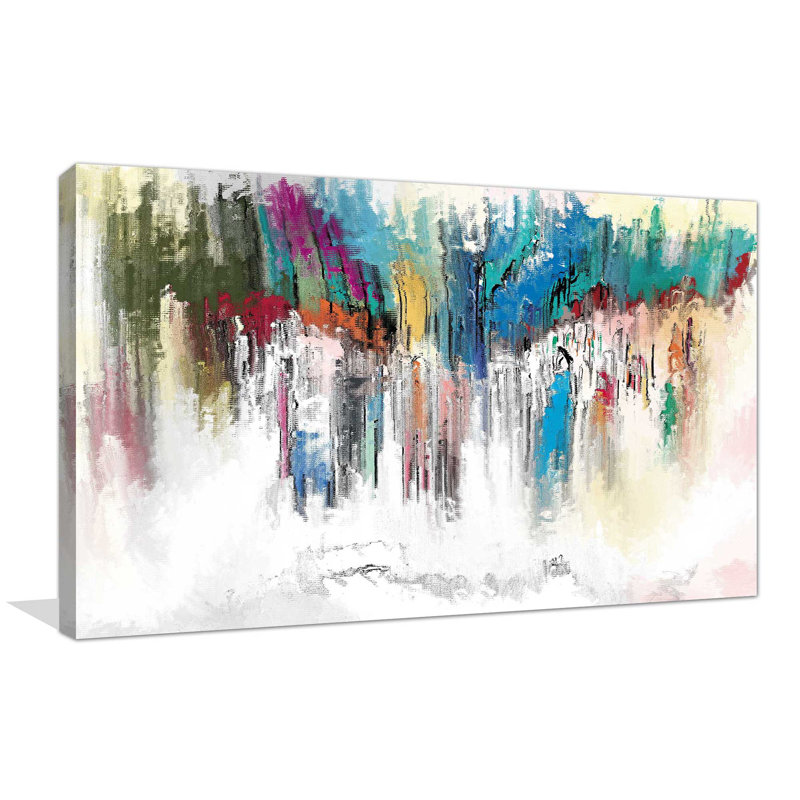 « linear », reproduction de peinture à l’acrylique sur toile tendue, H 24 po x l 40 po x P 1,5 po