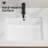 Rectangular Undermount Bathroom Sink  Vessel Sink,Undermount Bathroom Sink Rectangle, White Ceramic Lavatory Vanity Basin With Overflow
