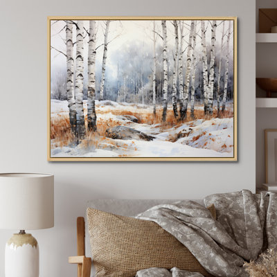 «Silver Minimalisme Tree Birchs Breath I» sur toile