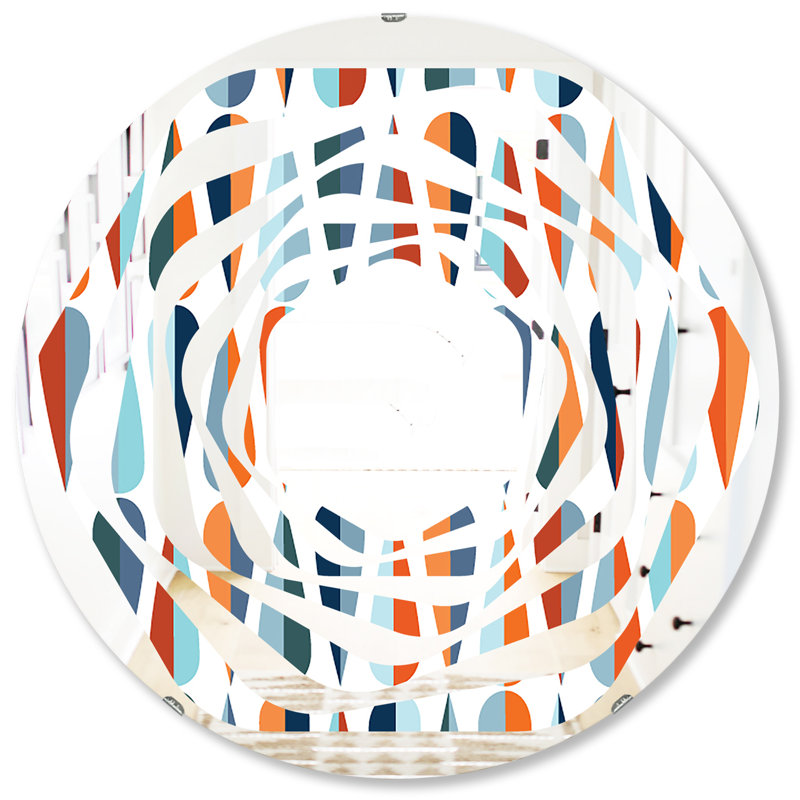 Miroir mural moderne Whirl, 31,5 po x 31,5 po