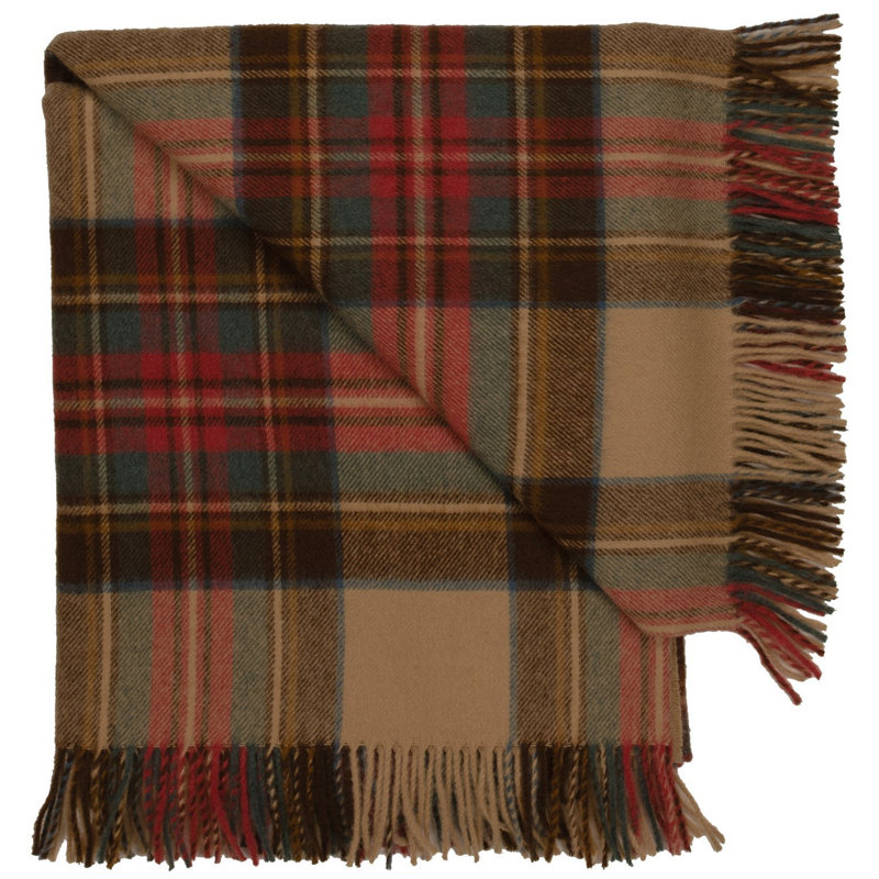 Jeté en laine highland merino, Robe antique Stewart