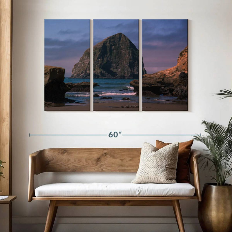 Gillard Oregon Haystack Rock, 32" H x 50" W
