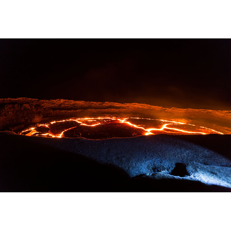 Lovre Volcano Erta Ale, Éthiopie par - Photographie de toile tendue, H 8 po x l 12 po